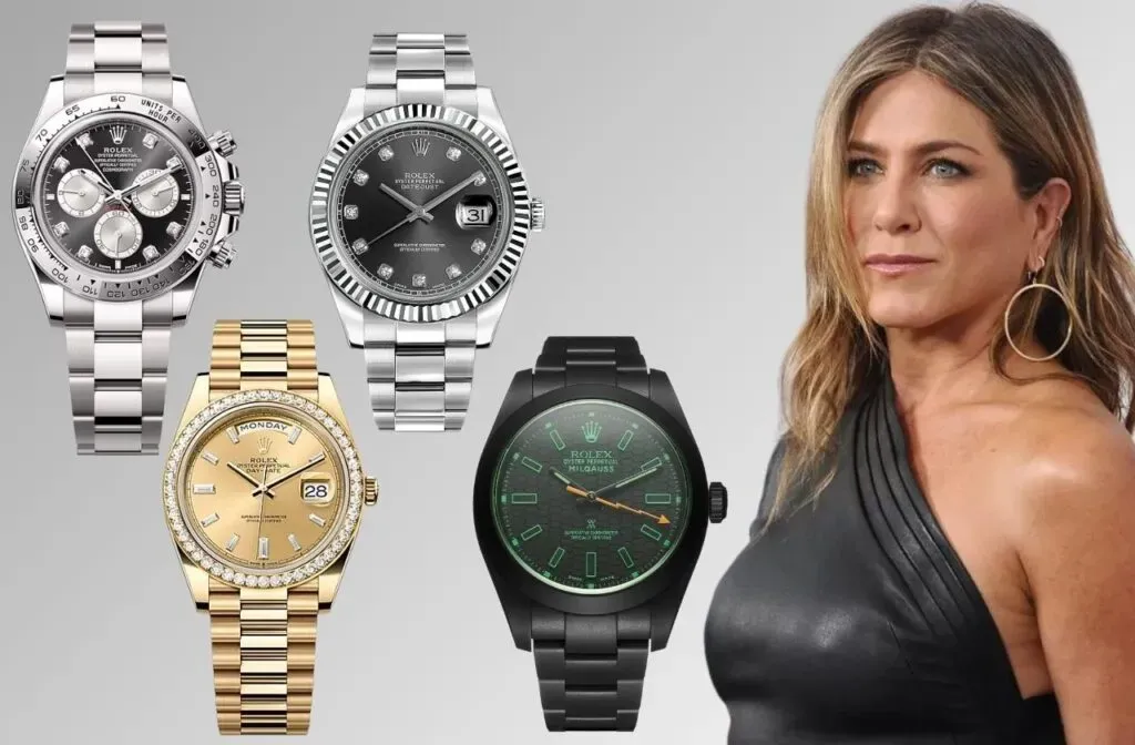 Jennifer Aniston mit Rolex GMT-Master II Root Beer