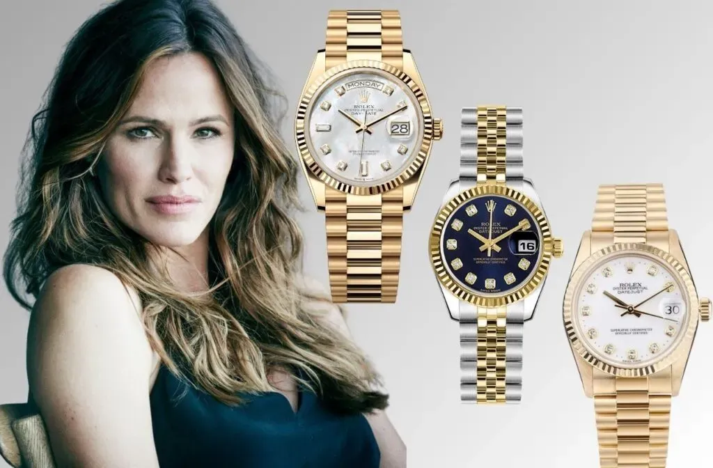 Jennifer Garner mit Rolex Explorer schwarzes Zifferblatt