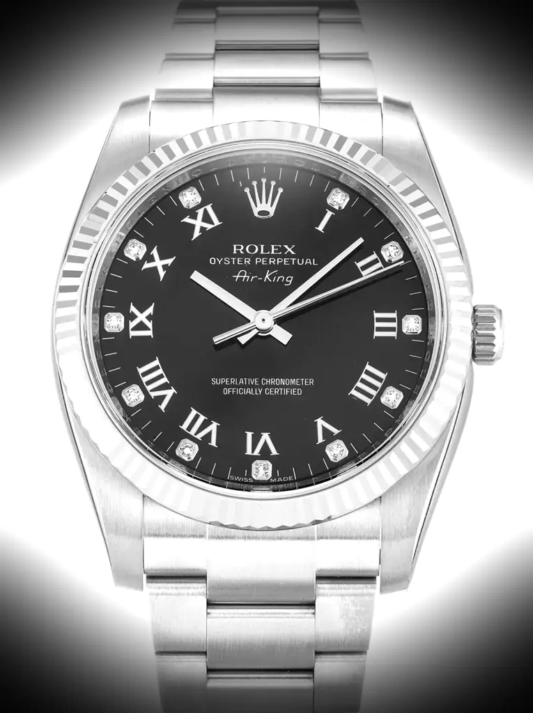 Rolex Air King 34mm Schwarz Zifferblatt 114234