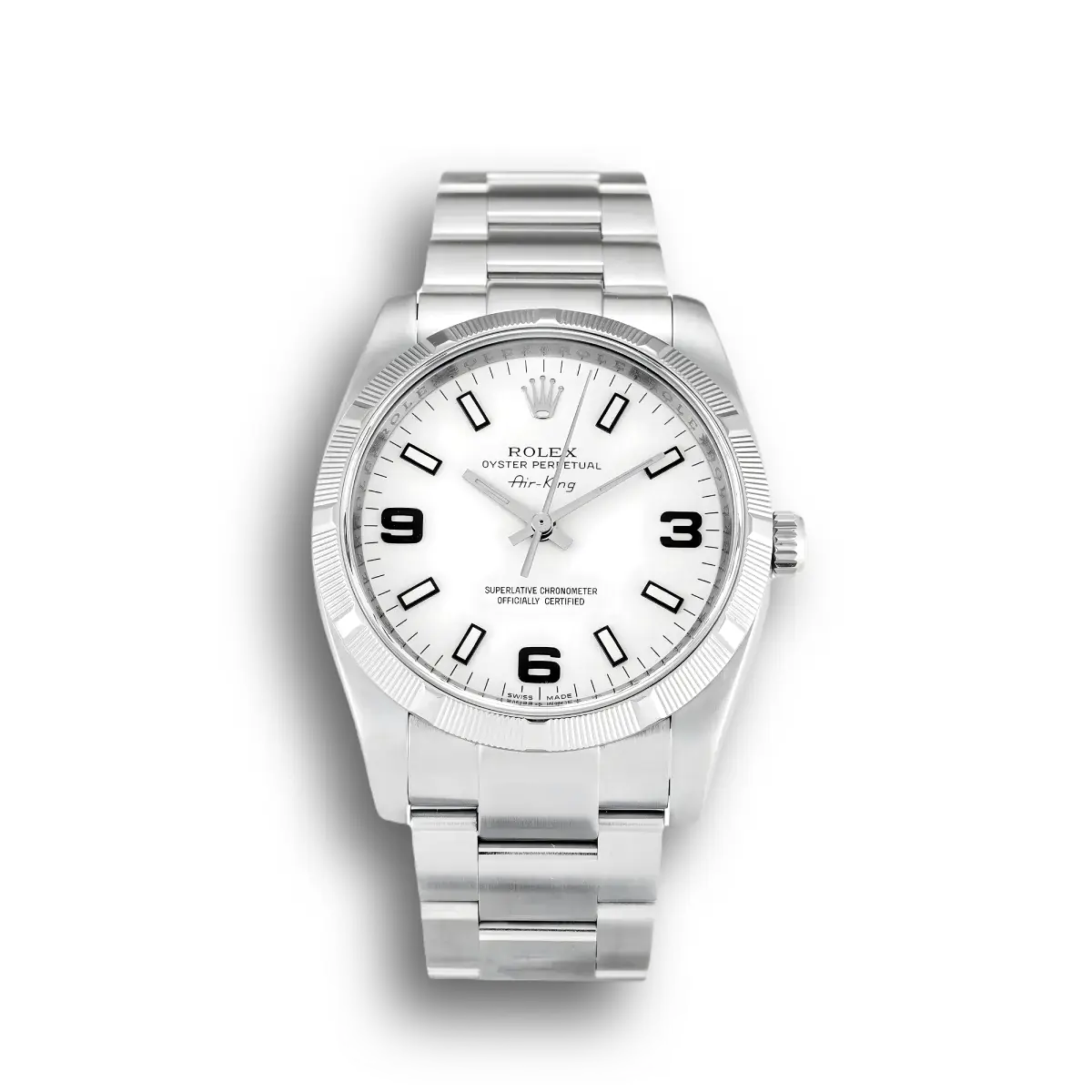 Rolex Air-King 34mm Weiß Zifferblatt – Ref. 114210
