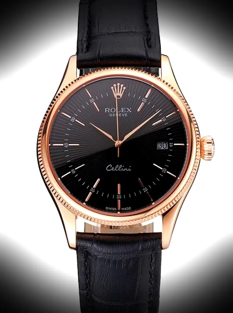 Rolex Cellini 38mm Schwarz Zifferblatt Rep016799