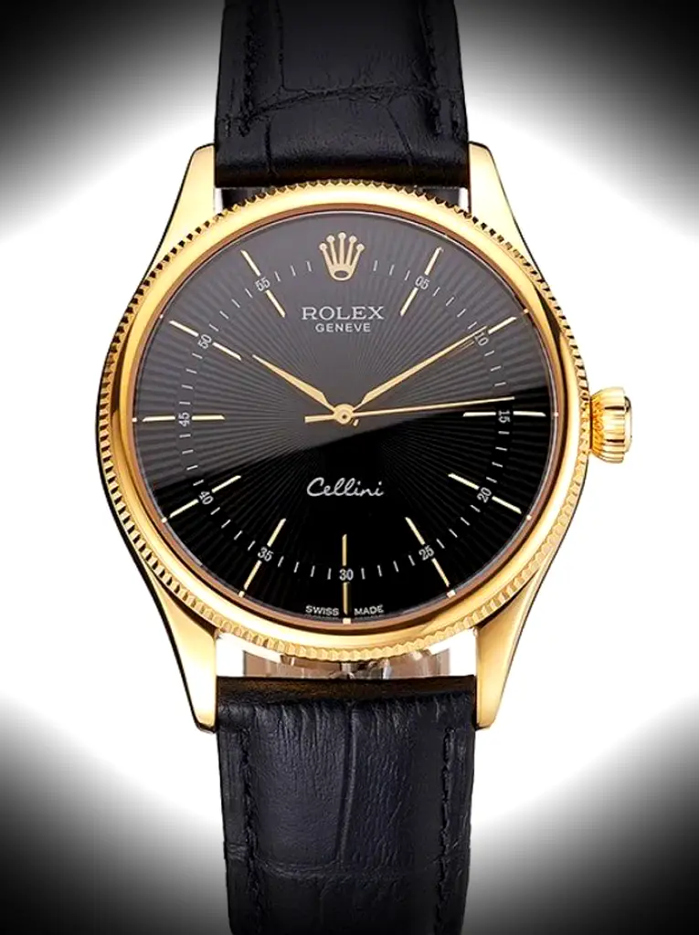 Rolex Cellini 38mm Schwarz Zifferblatt Rep016803
