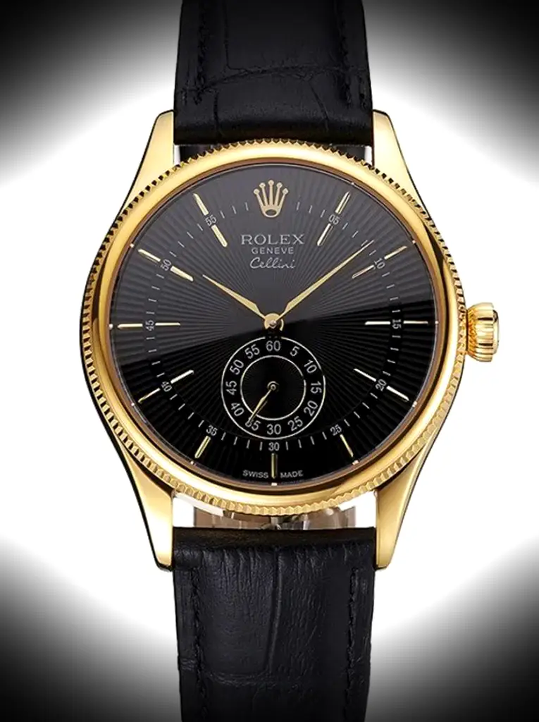 Rolex Cellini 38mm Schwarz Zifferblatt Rep016806