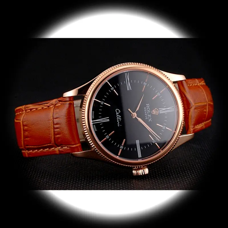 Cellini REP016794 Schweizer Klon Zifferblatt in schwarz — Gehäusebodendetail