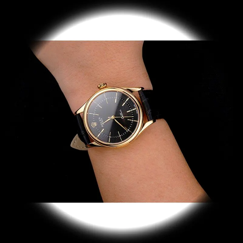 Rolex Cellini REP016803 Schweizer Replica Zifferblatt in schwarz — Schrägansicht