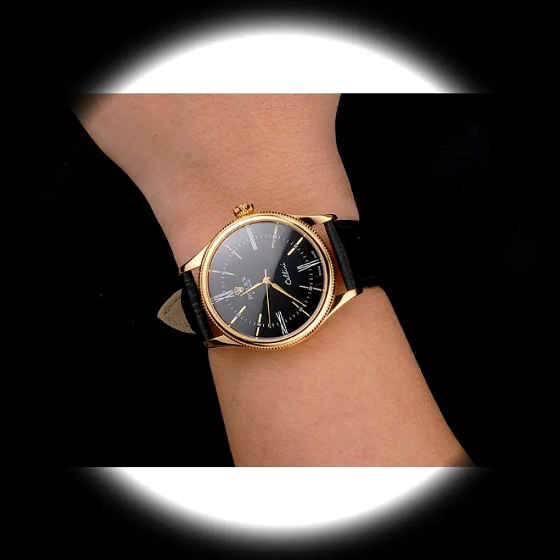 Rolex Cellini REP016814 Superclone Zifferblatt in schwarz — Schrägansicht