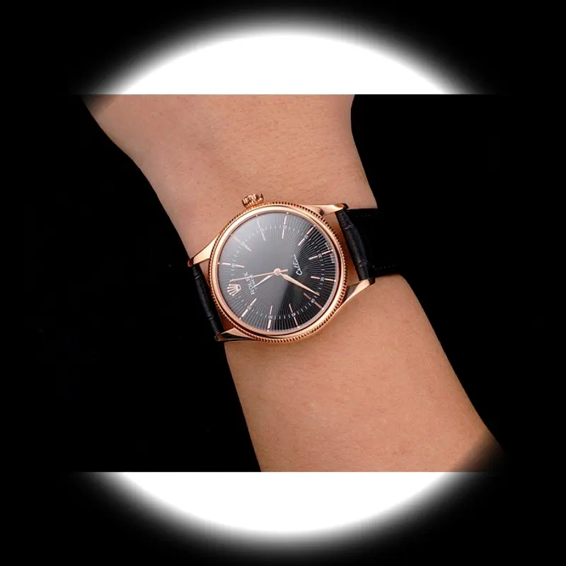 Cellini REP016815 Schweizer Klon Zifferblatt in schwarz — Schrägansicht