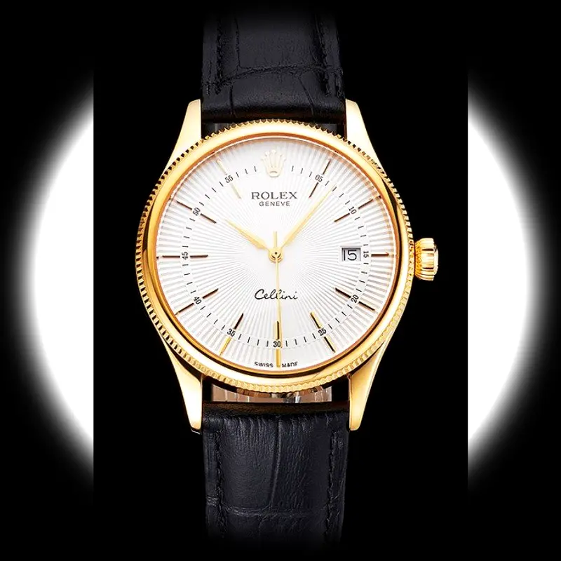 Rolex Cellini REP016791 Schweizer Klon 38mm — Zifferblatt-Nahaufnahme