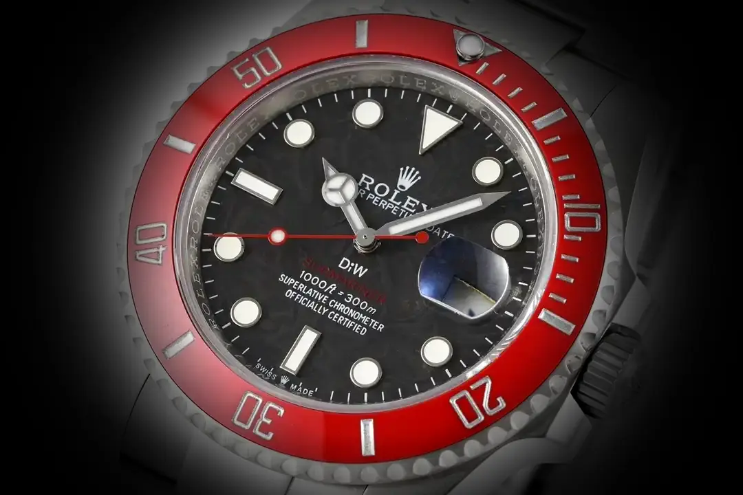 Rolex Submariner 116610LN Super Clone Zifferblatt in jupiter-schwarz — Gehäusebodendetail