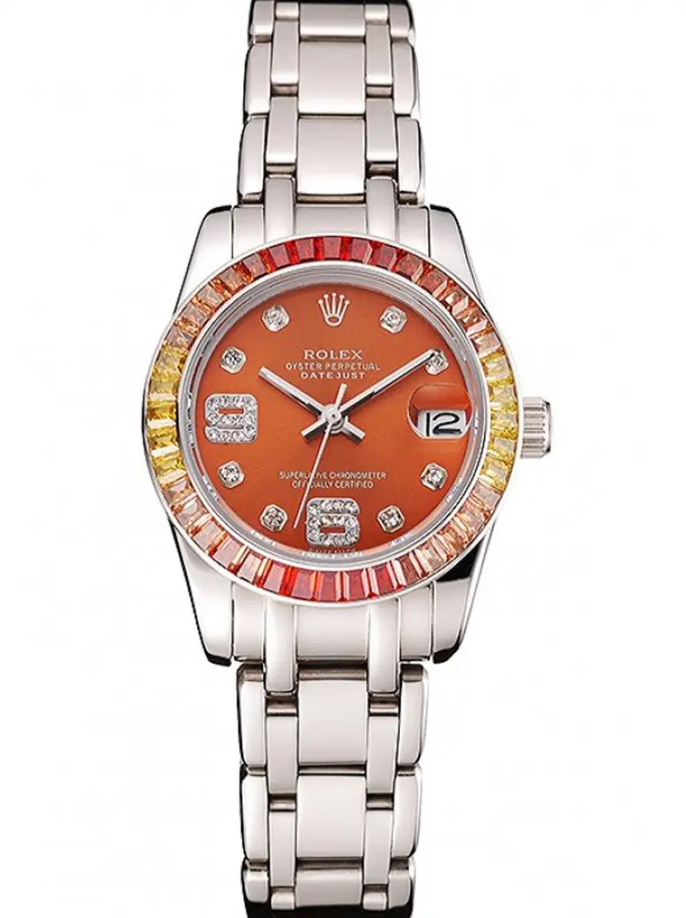 Rolex Datejust 33mm Orange Zifferblatt Rep016821