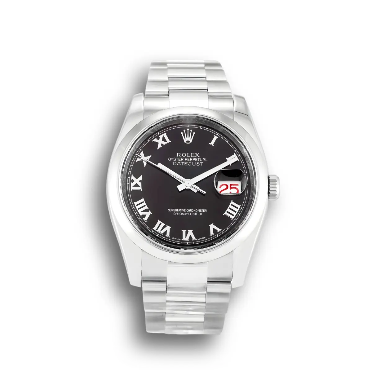 Rolex Datejust 116200 Edelstahl 36mm Schwarzes Zifferblatt