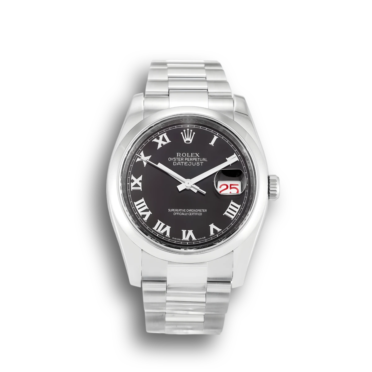 Rolex Datejust 116200 Edelstahl 36mm Schwarzes Zifferblatt