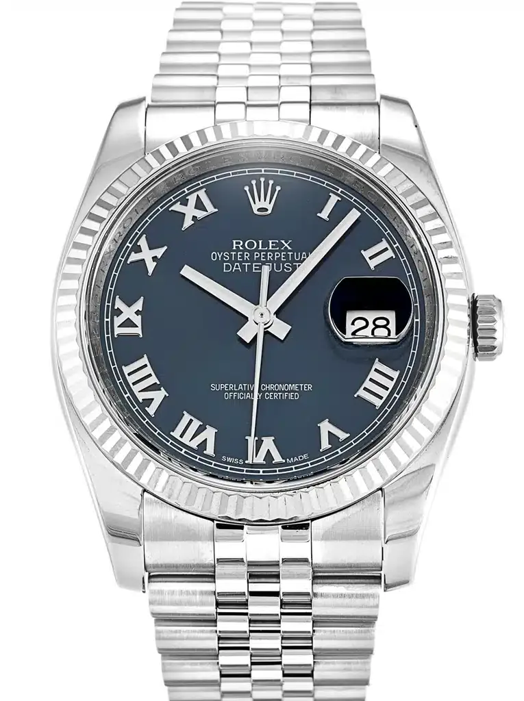 Rolex Datejust 116234 36mm Replica, Seitenansicht mit Jubilee-Armband