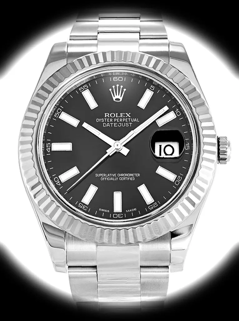 Datejust 116334 Schweizer Klon 41mm — Zifferblatt-Nahaufnahme