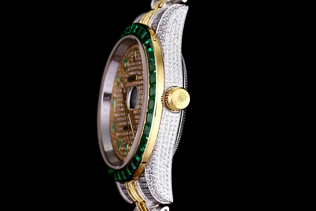 Datejust 126300 Nachbau Zifferblatt in diamant — Lünette-Makro