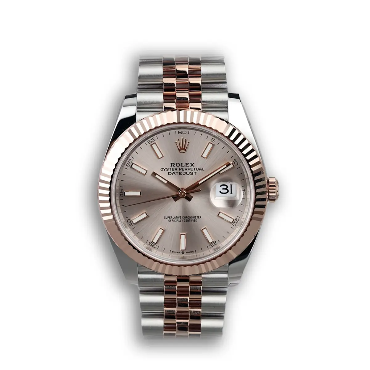 Rolex Datejust 126331 41mm Roségold Sonnengold-Zifferblatt Uhr