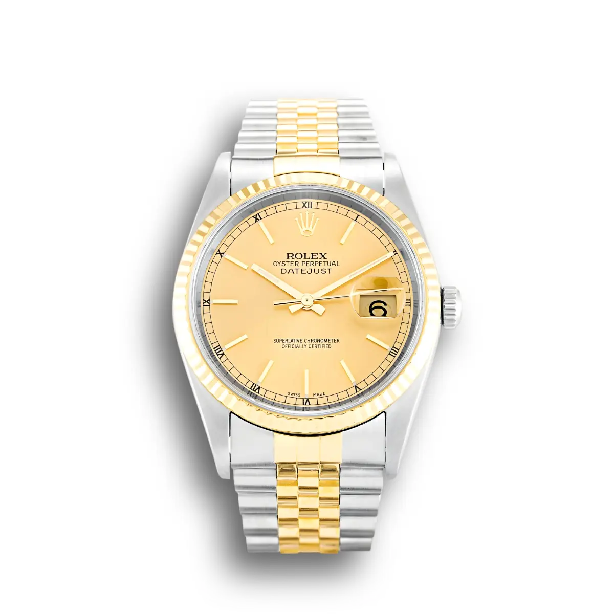 Rolex Datejust 16233 Bicolor 36mm Champagner Zifferblatt