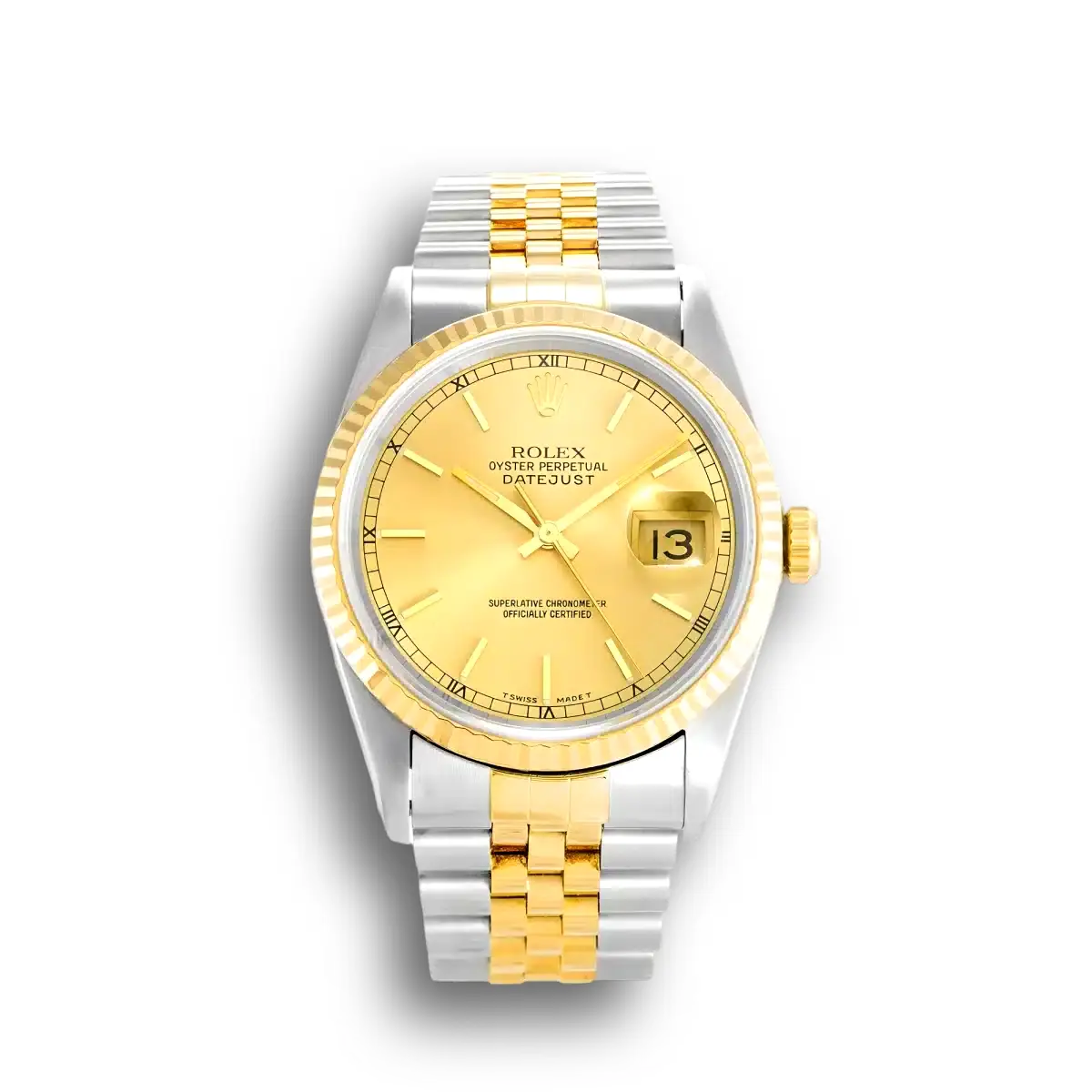 Rolex Datejust 16233 - 36mm Gold Zifferblatt Classic Uhr