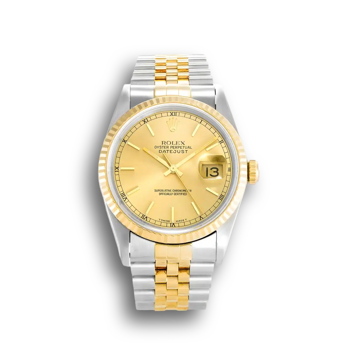 Rolex Datejust 16233 - 36mm Gold Zifferblatt Classic Uhr