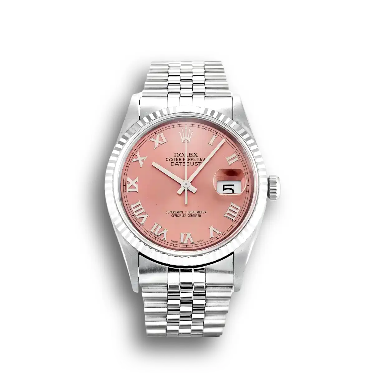 Rolex Datejust 16234 Weißgold Bezel 36mm Rosa Zifferblatt
