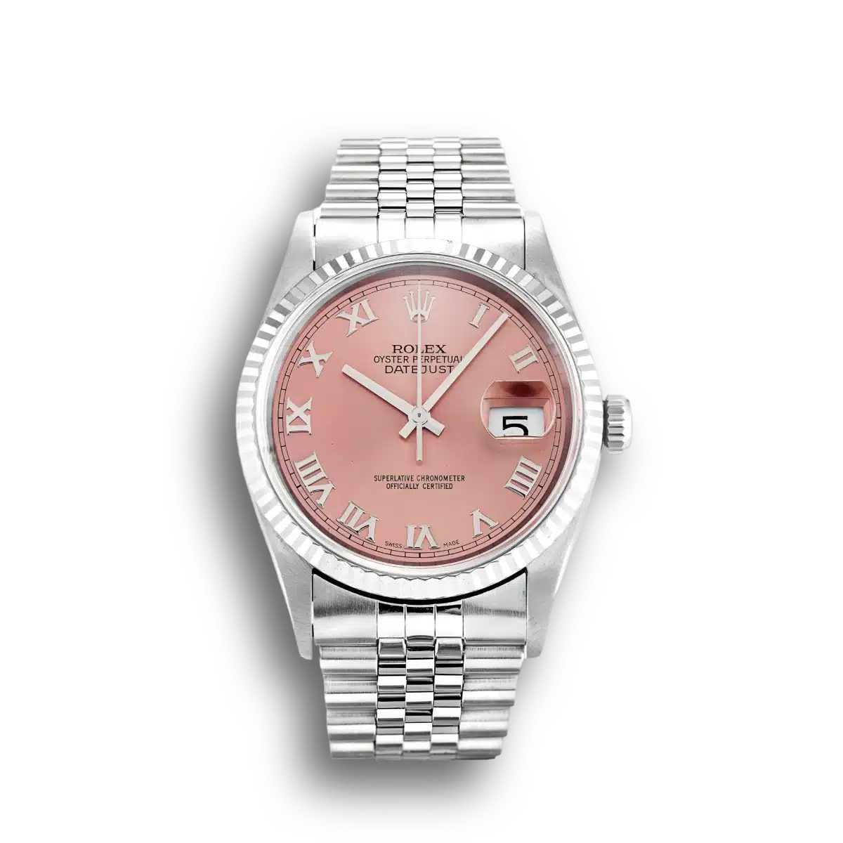 Rolex Datejust 16234 Weißgold Bezel 36mm Rosa Zifferblatt