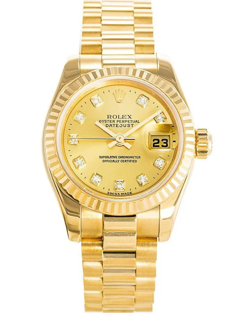 Rolex Datejust 26mm Gold Zifferblatt 179178