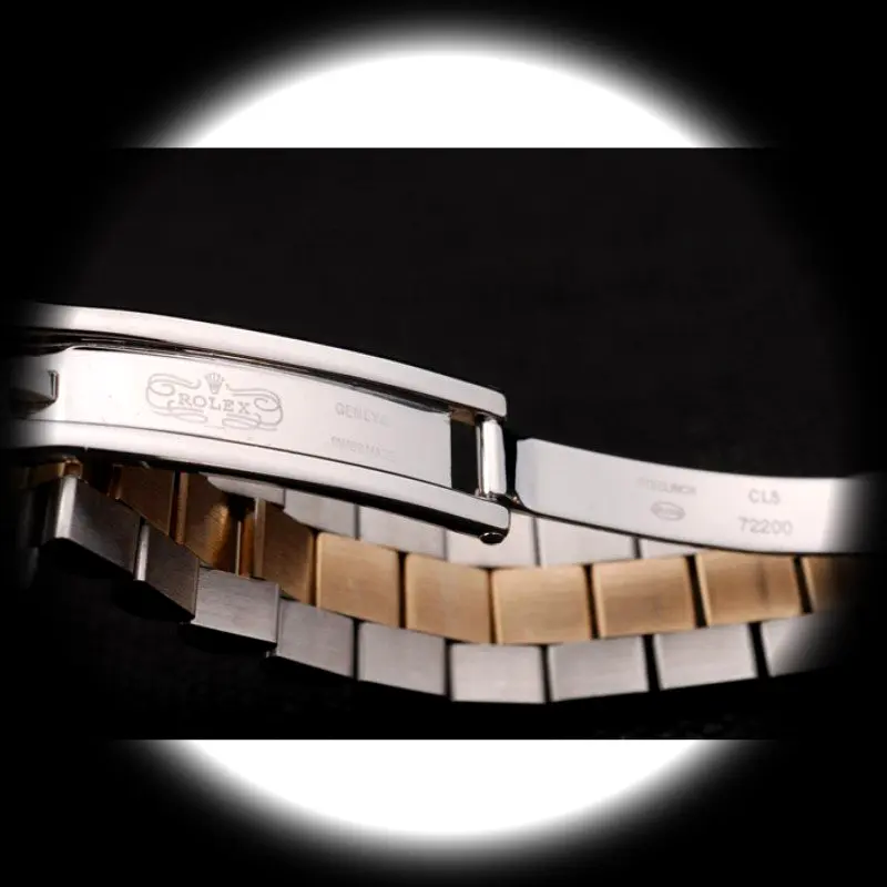 Rolex Lady-Datejust SRL104 Schweizer Klon Zifferblatt in weiß — Lünette-Makro