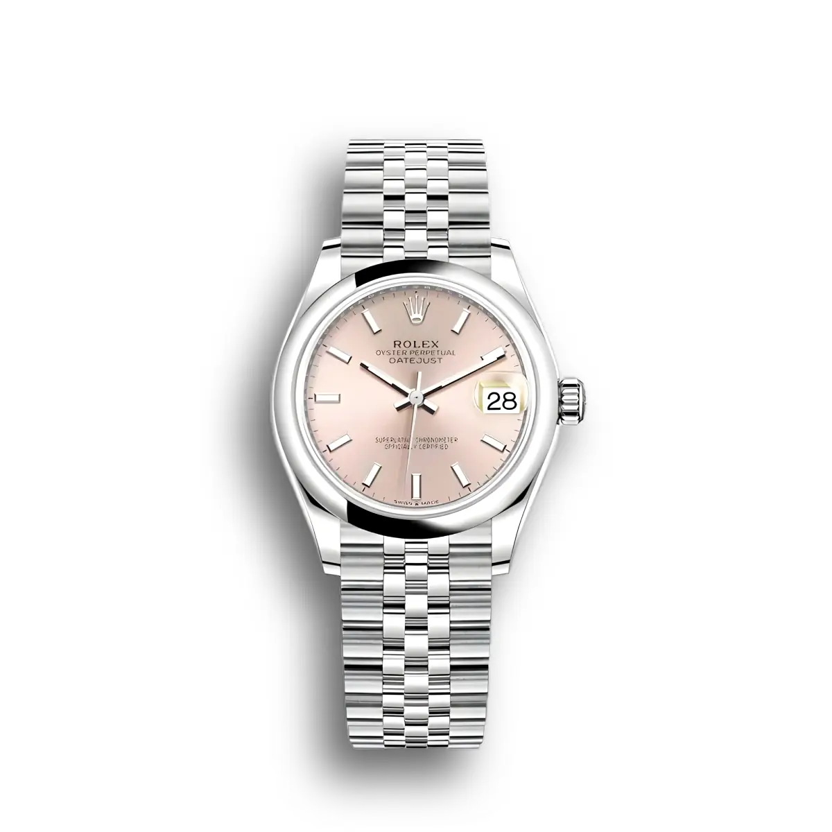 Rolex Datejust 278240 31mm Rosa Zifferblatt Edelstahl-Uhr