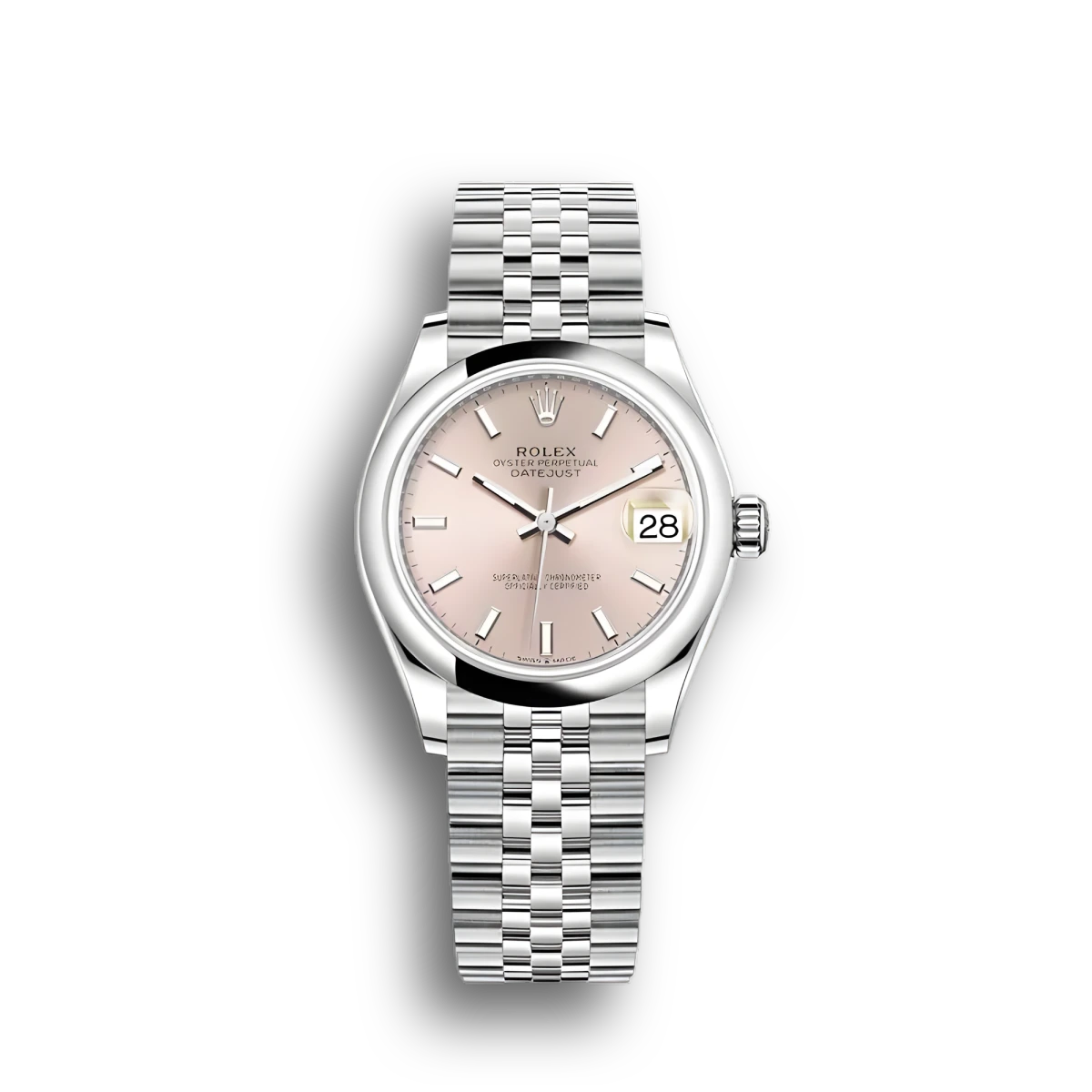 Rolex Datejust 278240 31mm Rosa Zifferblatt Edelstahl-Uhr