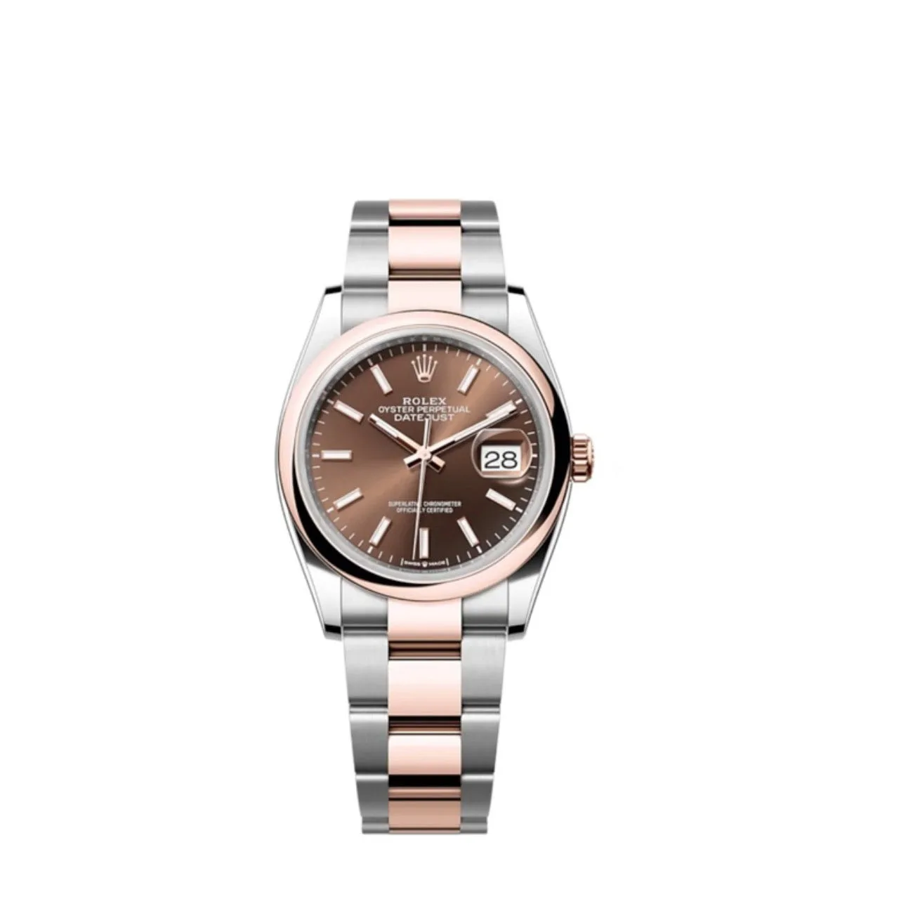 Rolex Datejust 126201: Schokolade-Zifferblatt in Roségold-Optik