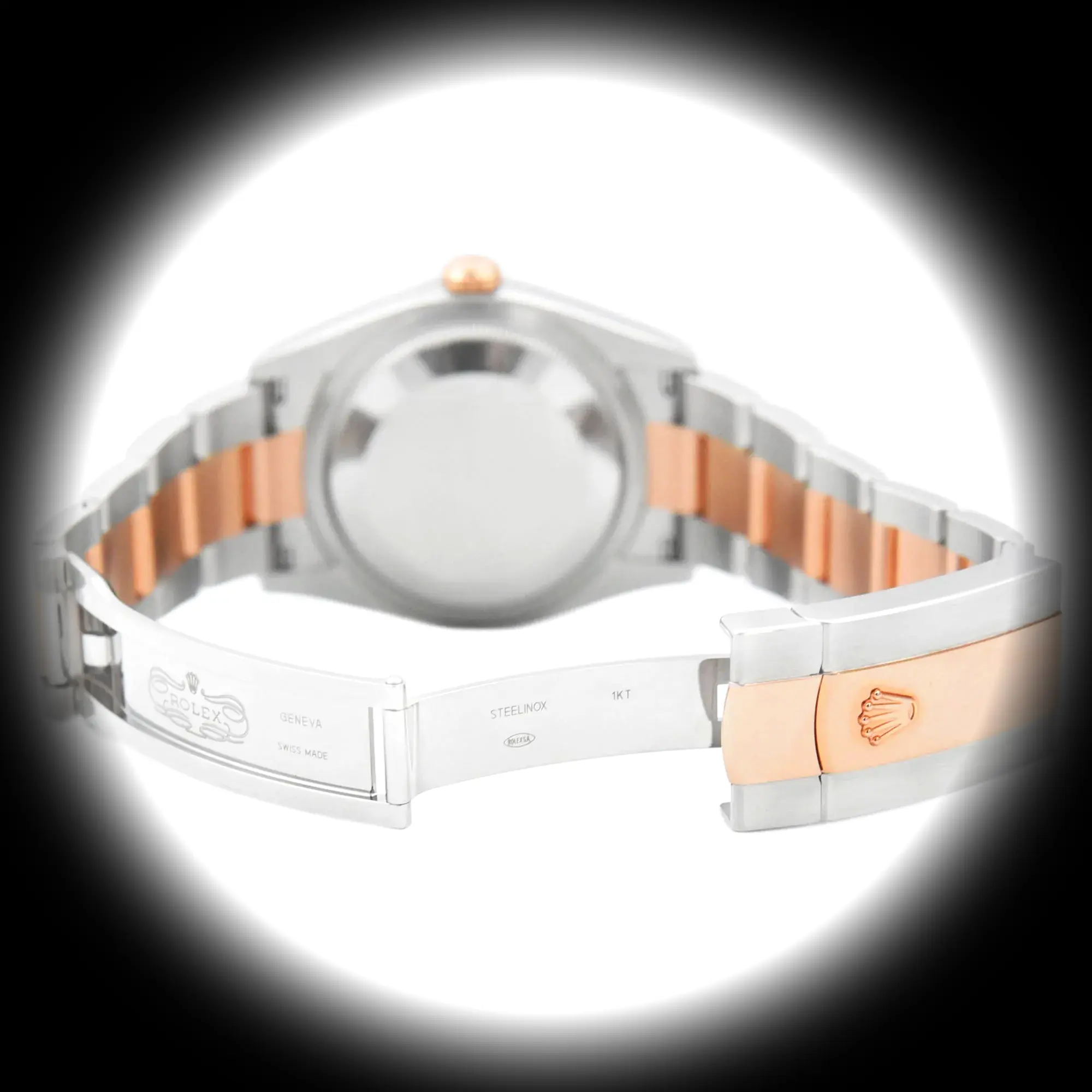 Datejust 126231 Schweizer Replica Zifferblatt in schokolade — Gehäusebodendetail