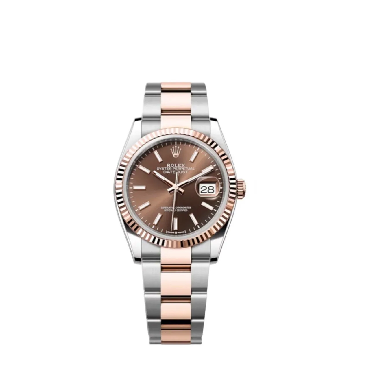 Rolex Datejust 126231 Klon Zifferblatt in schokolade, Vorderansicht