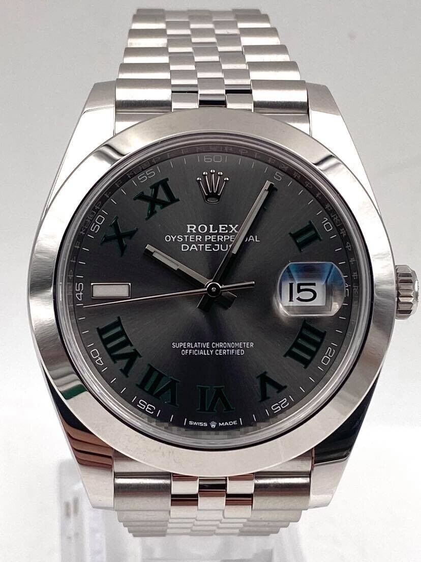 Datejust 42000 Wimbledon Super Clone Replica 41mm — Zifferblatt-Nahaufnahme