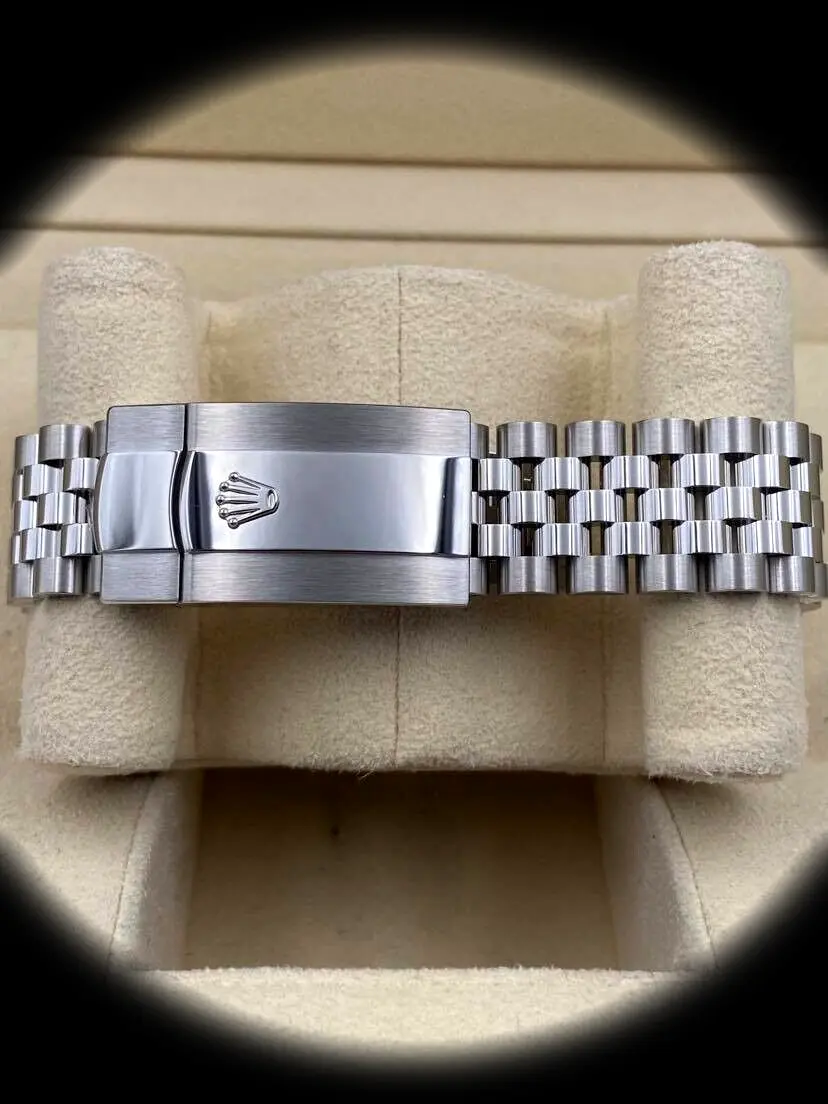 Datejust 42000 Superclone Zifferblatt in silber — Gehäusebodendetail