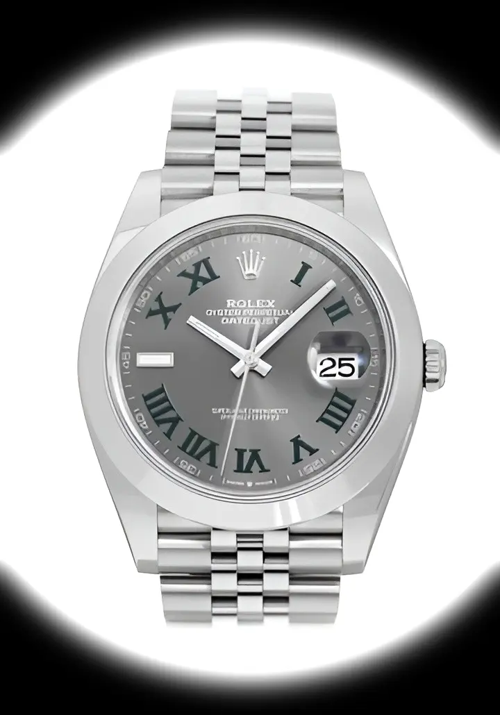 Rolex Datejust 126300 41mm – Rhodium Wimbledon-Zifferblatt on Jubilee