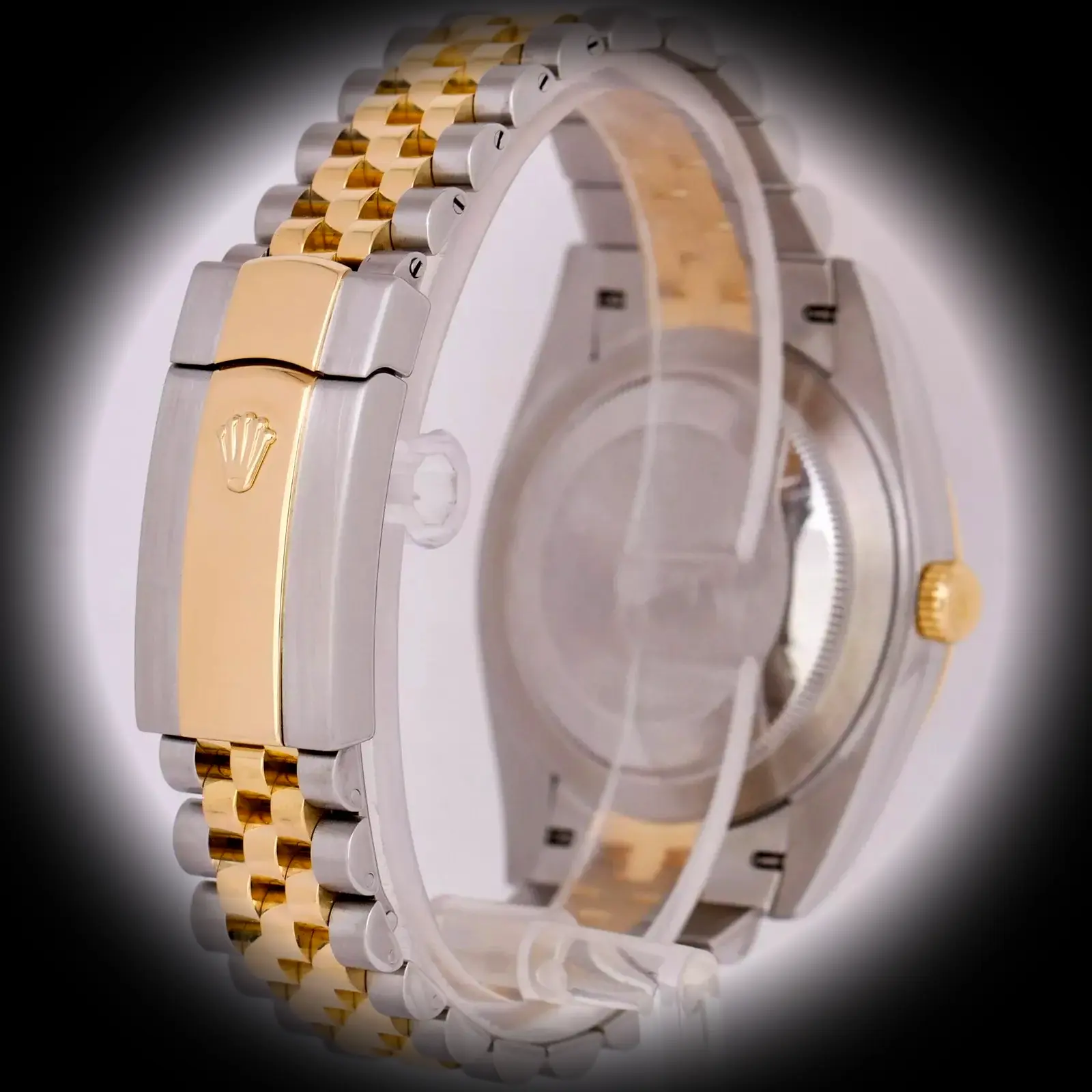 Datejust 126333 Schweizer Klon Zifferblatt in silber — Gehäusebodendetail