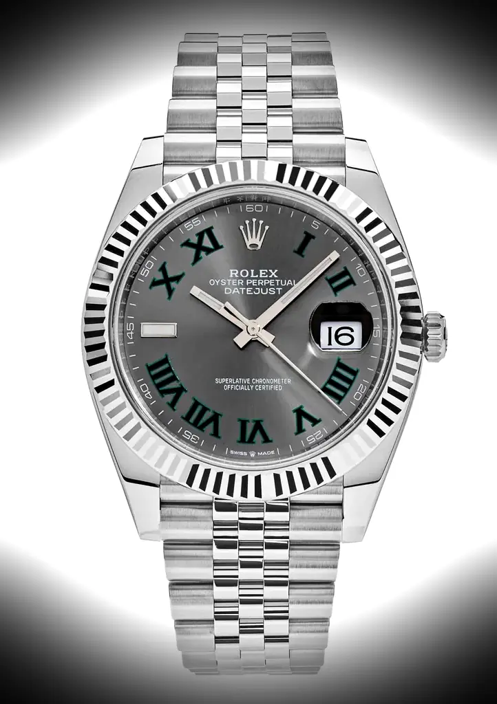 Rolex Datejust 126334 41mm – Wimbledon-Zifferblatt mit geriefelter Lünette on Jubilee