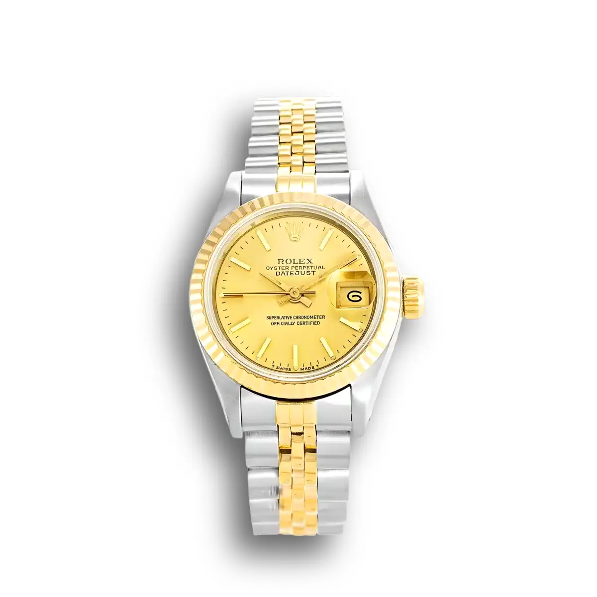 Rolex Datejust 69173 - 26mm Goldenes Zifferblatt Bicolor