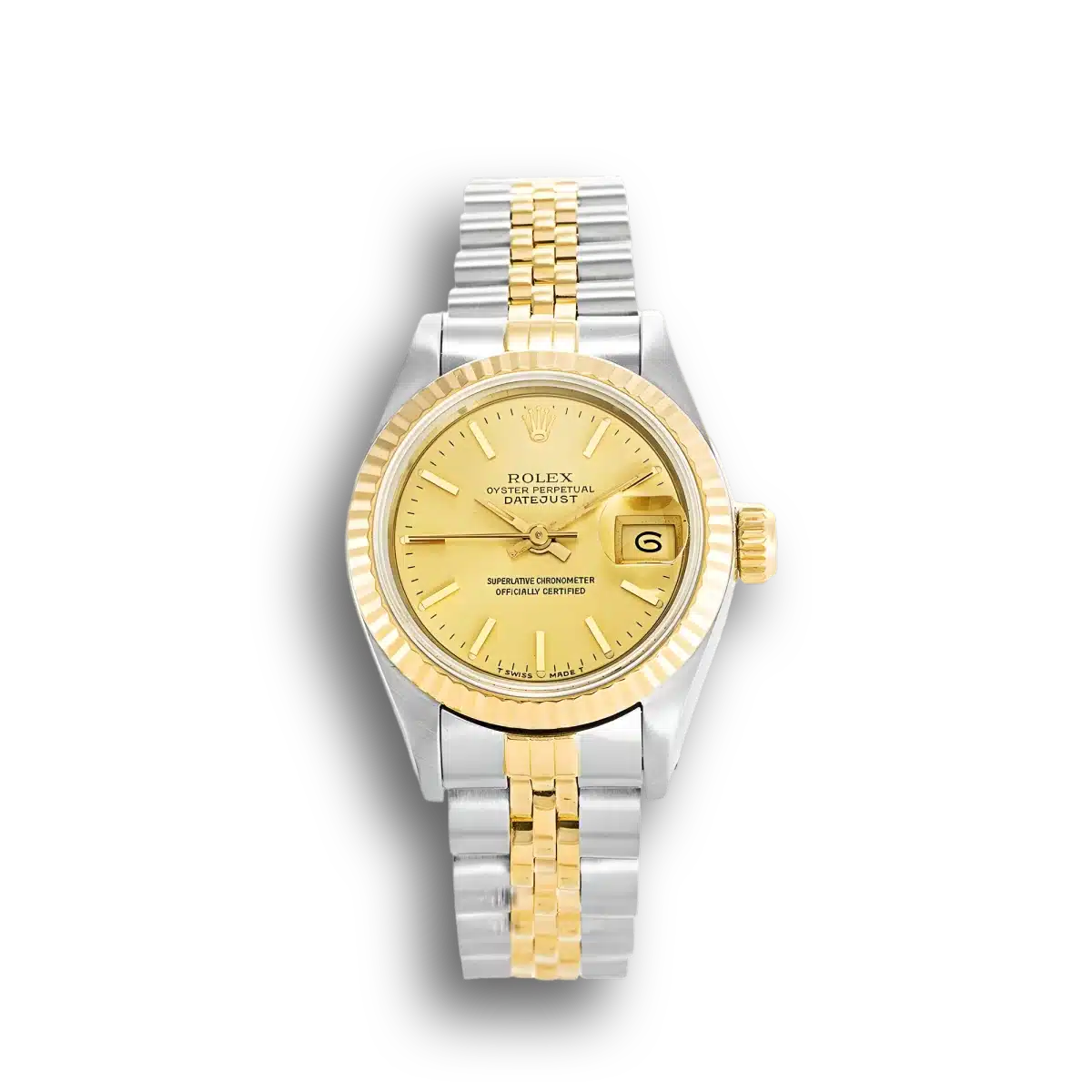 Rolex Datejust 69173 - 26mm Goldenes Zifferblatt Bicolor