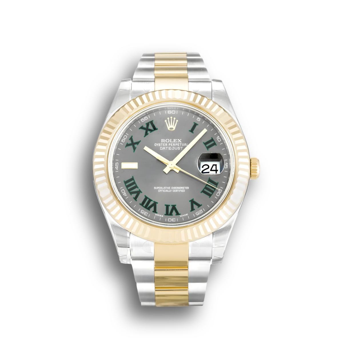 Rolex Datejust II 116333 - 41mm Grau Zifferblatt Bicolor