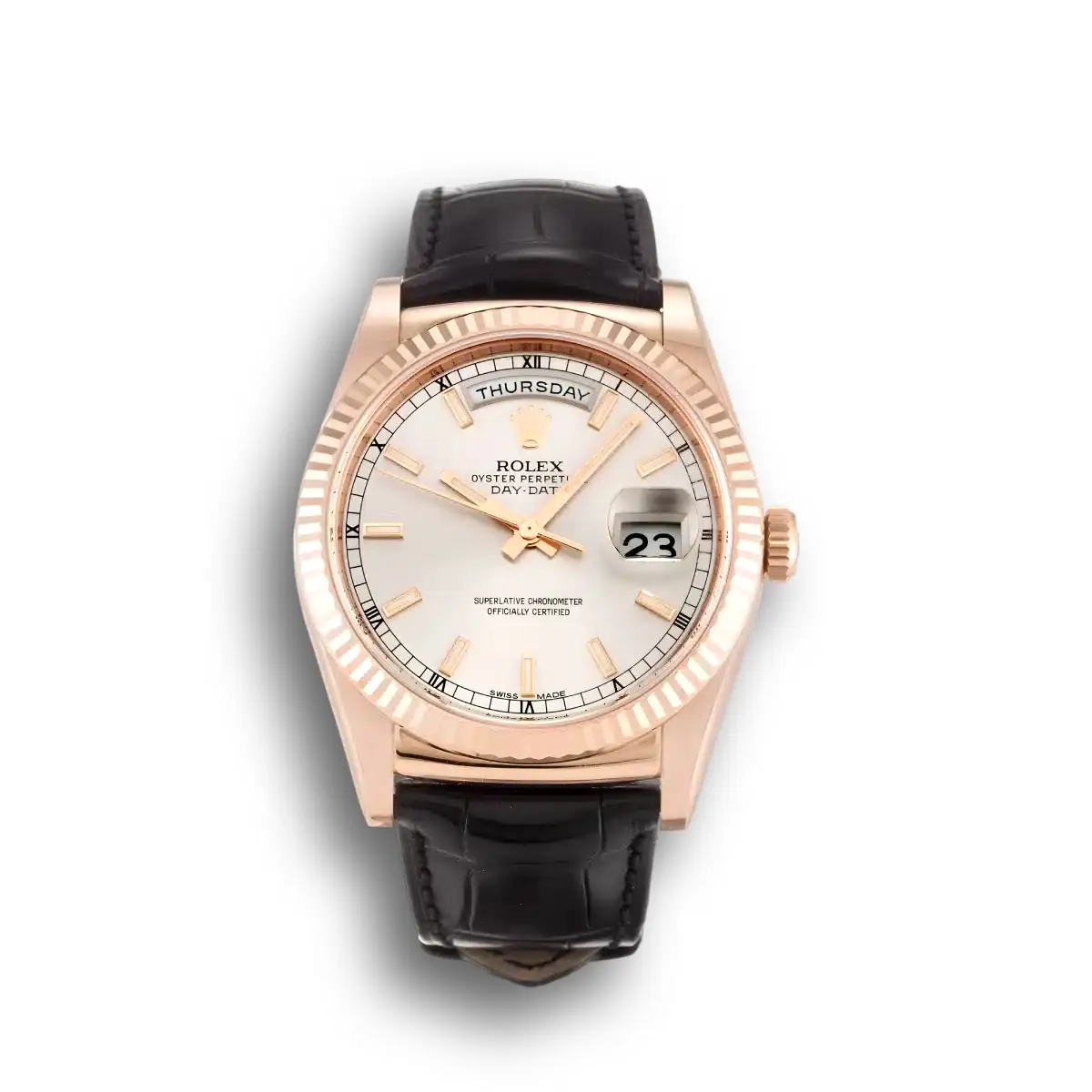 Rolex Day-Date 118135 36mm Silber Zifferblatt Watch