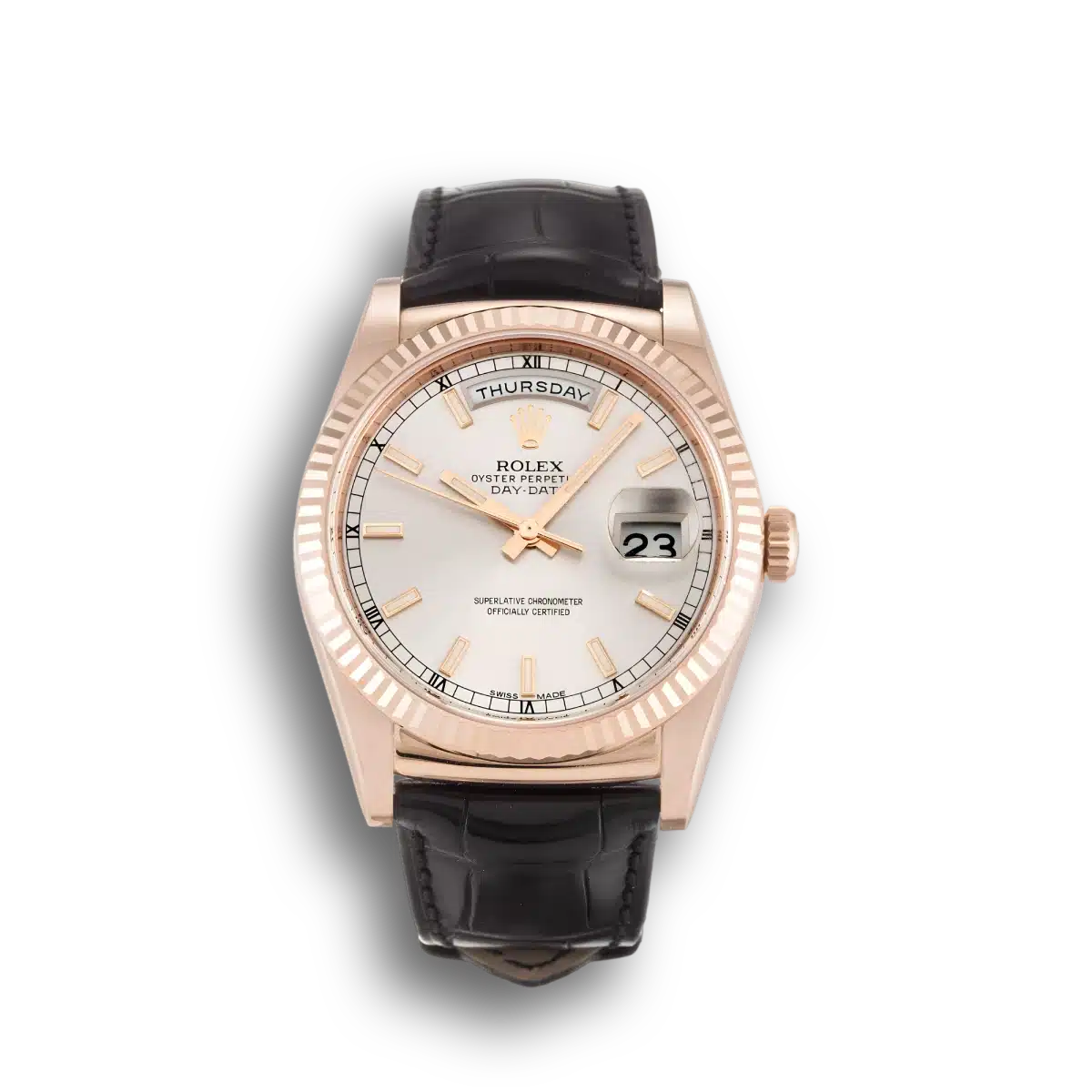 Rolex Day-Date 118135 36mm Silber Zifferblatt Watch