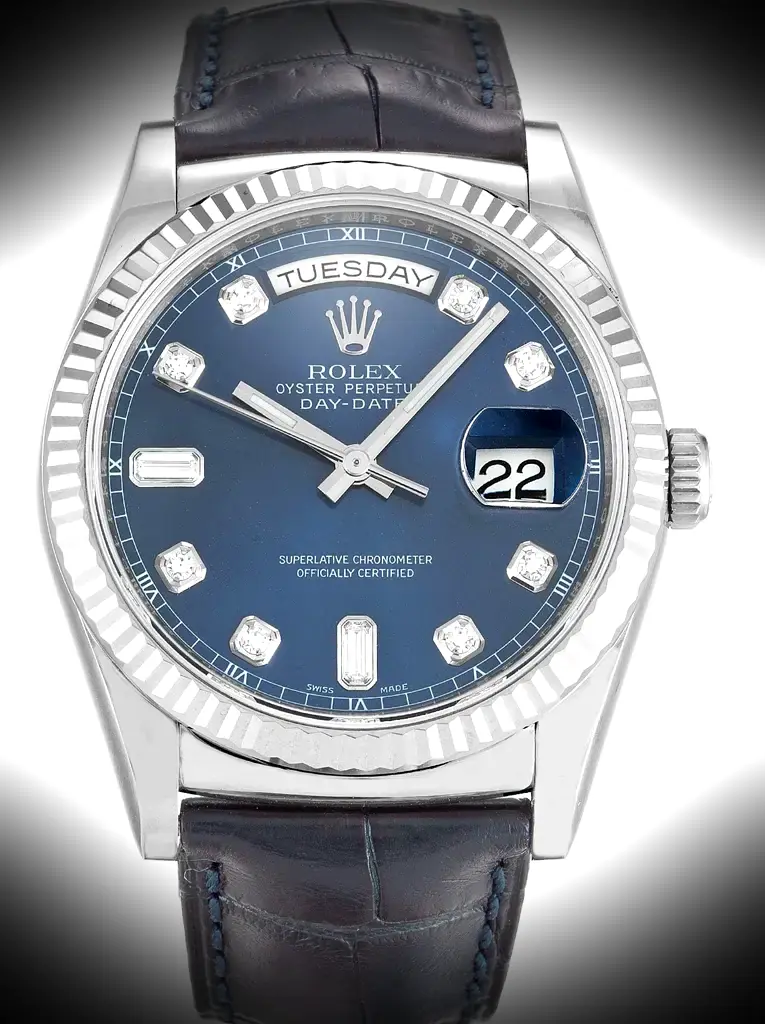 Rolex Day Date 36mm Blau Zifferblatt 118139