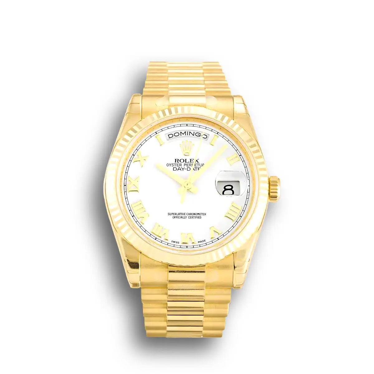 Rolex Day-Date 118238 36mm Weiß Zifferblatt Watch