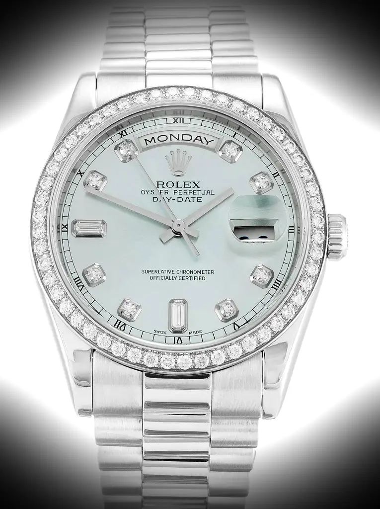 Rolex Day Date 36mm Blau Zifferblatt 118346