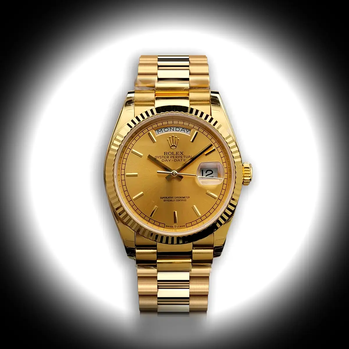 Rolex Day-Date 128238 36mm Gold Zifferblatt