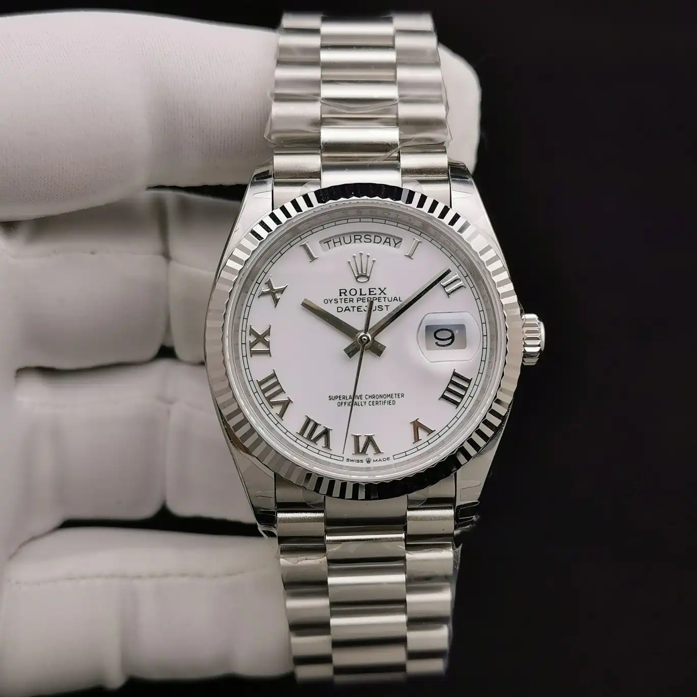 Rolex Day-Date 41985 Super Clone Replica — Seitenprofil