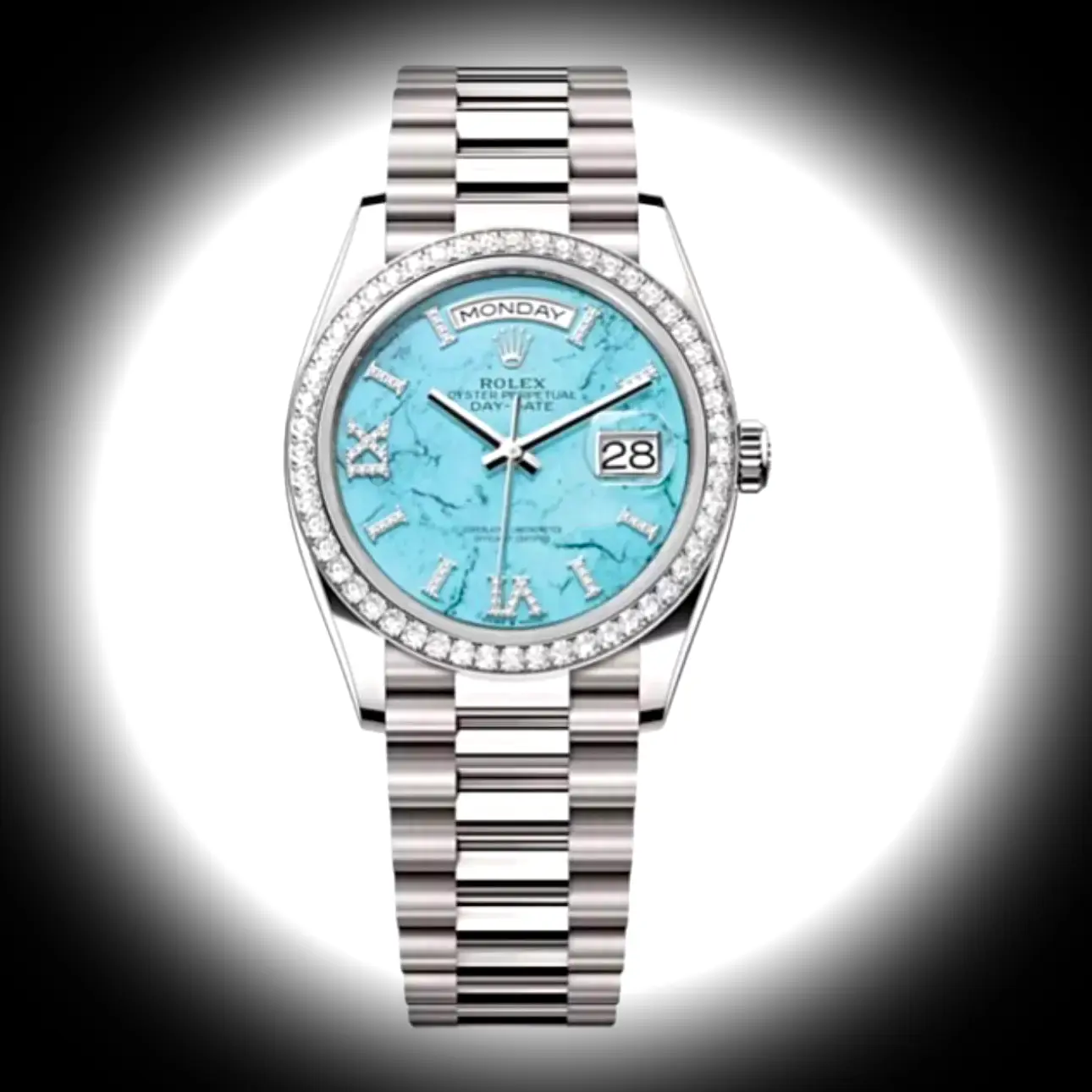 Rolex Day Date 36 Mm Türkis Zifferblatt 128349rbr