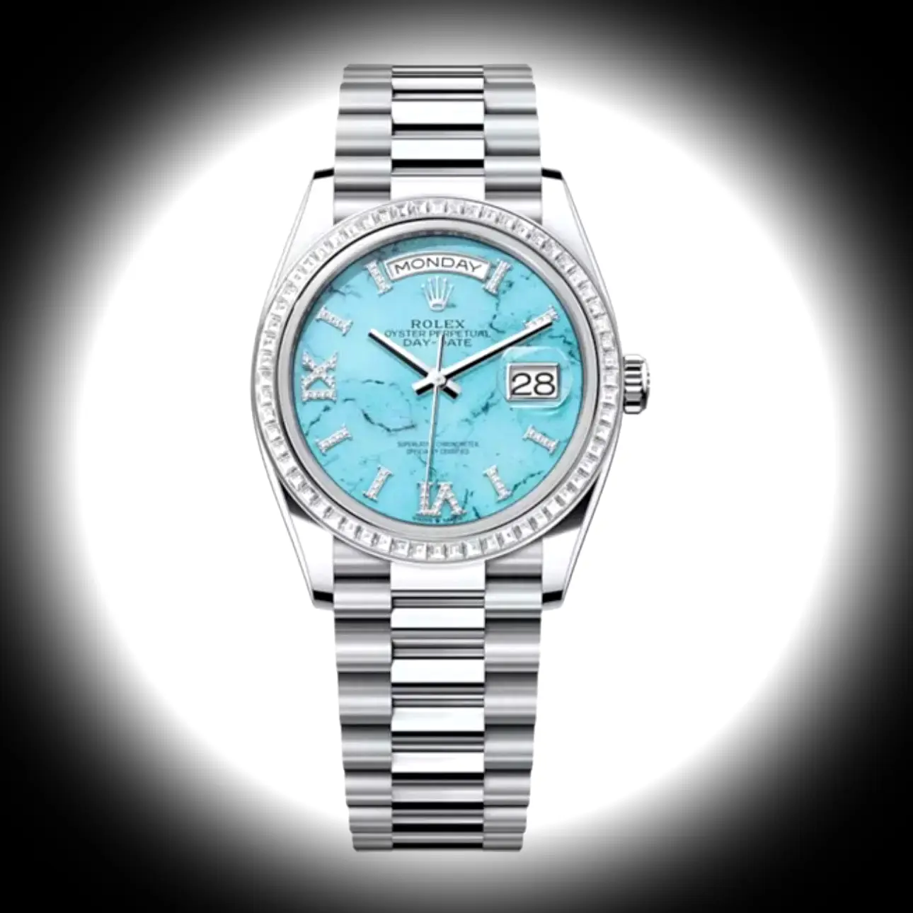 Rolex Day Date 36 Mm Türkis Zifferblatt 128396tbr