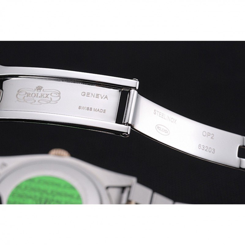 Rolex Day-Date SRL78 Nachbau Zifferblatt in schwarz — Lünette-Makro